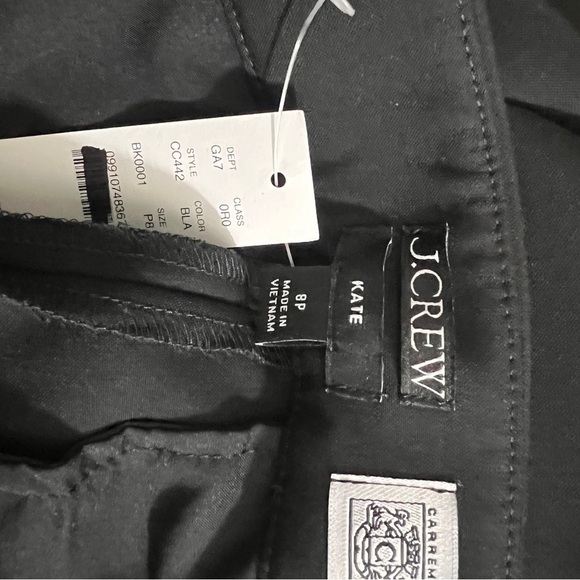 NEW J.Crew Black Petite Kate Straight-Leg Four Season Stretch Career Pants 8P - Picture 9 of 11
